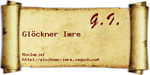 Glöckner Imre névjegykártya